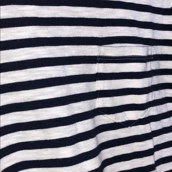 J.Crew Blue and white striped Tie Short sleeve - Picture 2 of 5